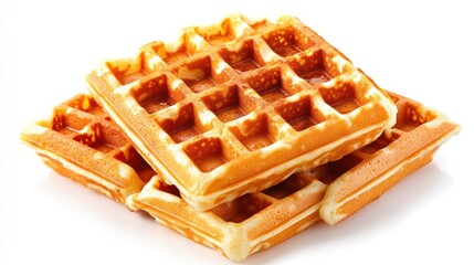 Golden Brown Waffles Stack: A Delicious Breakfast Treat