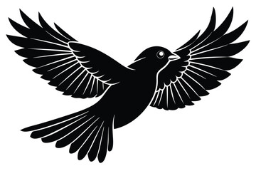 Obraz premium Bird flying silhouette isolated Vector illustration