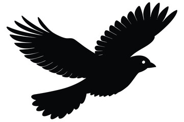 Obraz premium Bird flying silhouette isolated Vector illustration