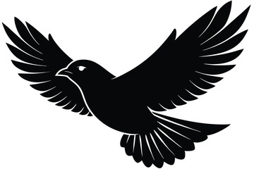 Obraz premium Bird flying silhouette isolated Vector illustration