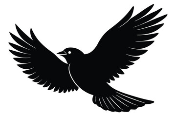 Obraz premium Bird flying silhouette Vector