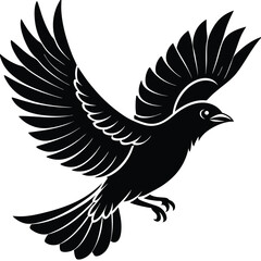 Obraz premium Bird flying silhouette Vector
