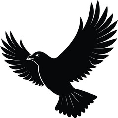 Obraz premium Bird flying silhouette Vector