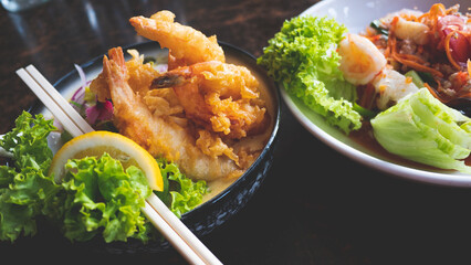 Delicious restaurant thai food asian close up details cuisine