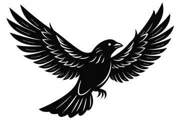 Fototapeta premium Bird flying silhouette Vector