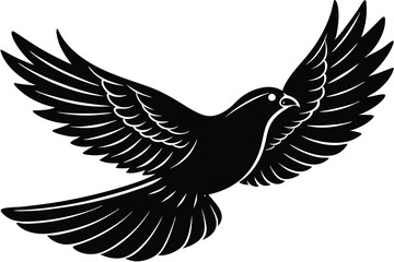 Obraz premium Bird flying silhouette Vector