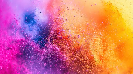 Smooth gradient blend of Holi festival colors, transitioning from warm to cool hues. Vibrant abstract background symbolizing celebration, joy, and cultural vibrancy.