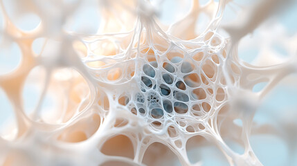 close up of intricate structure showcasing web like formation with delicate, translucent patterns, evoking sense of complexity and beauty