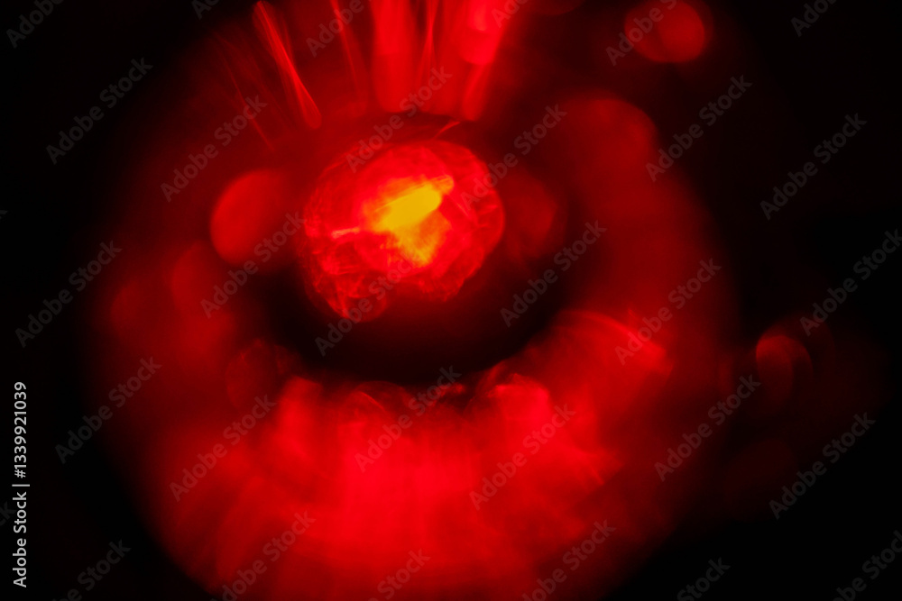 Wall mural red light leaks on dark background. abstract background for design with random shapes. colorful ligh