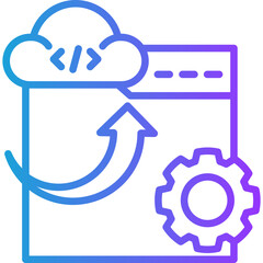 Code Optimization line gradient icon