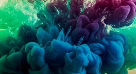 Obraz premium Abstract ink swirling in water creating a mesmerizing fluid pattern