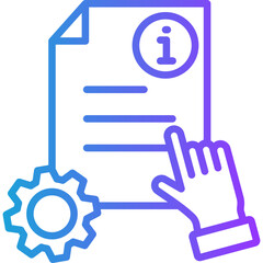 Instruction Set line gradient icon