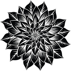 black silhouette  flowers