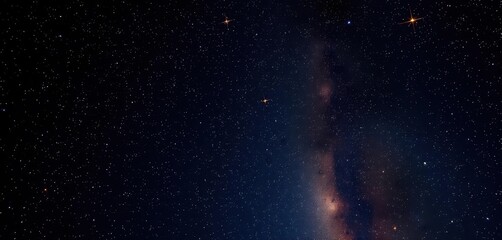 Obraz premium A celestial night sky backdrop, gleaming gold with sparkling stars, twinkles, magical