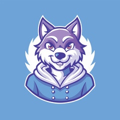 Obraz premium Silhouette of a Wolf Character in Vector Format for Illustrative Purposes