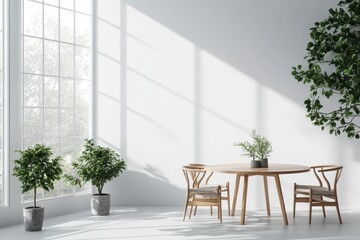 Modern conference room with large windows and stylish seating arrangement suitable for meetings and discussions