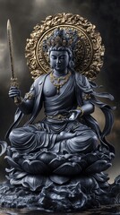 Create A Detailed Statue Of The Bodhisattva Vajra