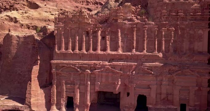 Exploring Petra by Drone: A Stunning Aerial View of Jordan&rsquo;s Ancient Wonder Amidst the Vast Deser