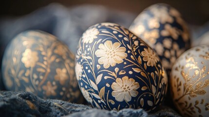 An Easter decoration with cool chicken and egg. Easter holiday concept.