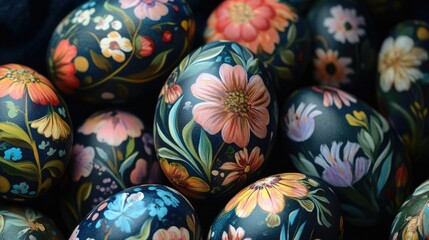An Easter decoration with cool chicken and egg. Easter holiday concept.