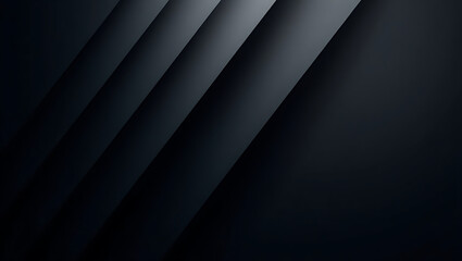 Dark deep black dynamic abstract background with diagonal lines. Modern creative halftone premium gradient. 3d cover of business presentation banner.