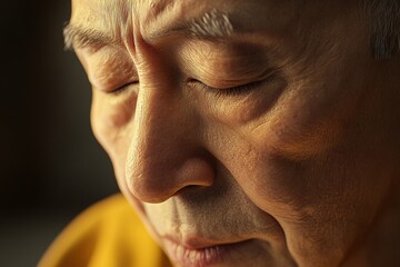 Obraz premium In A Close-up Shot The Expression Of One Monk Ref F52eb1c3-3 807