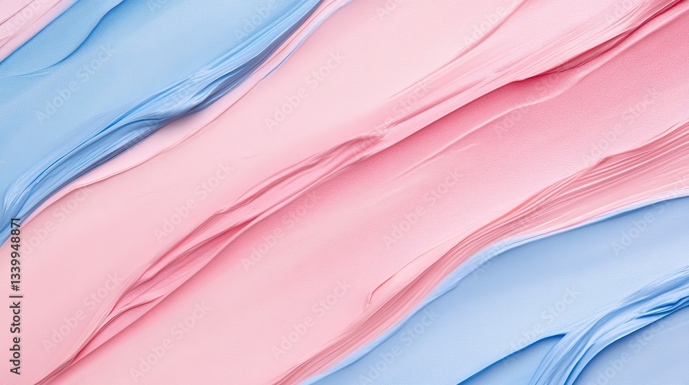 Poster soft, flowing fabric in pink and blue color creating a serene background for design use