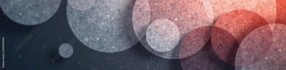 Poster subtle overlapping circles, monochrome gradient, shapes, repeat, simple