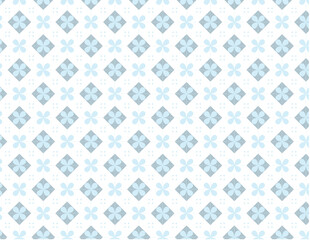 Elegant blue flower seamless pattern.