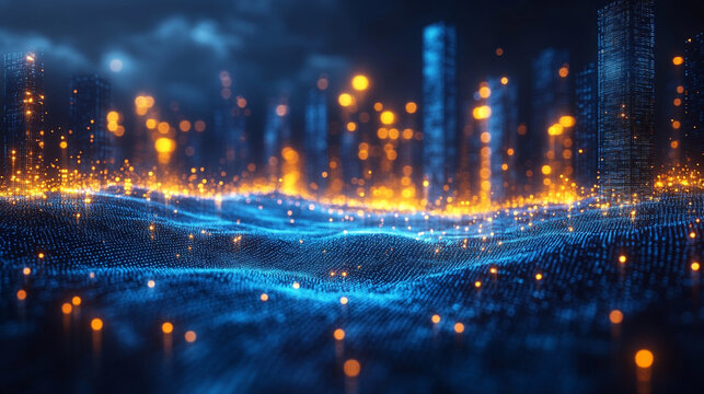 abstract background with glowing lights