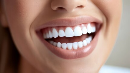 Fototapeta premium Radiant Smile: A Perfect Display of Healthy Teeth