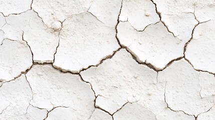 Obraz premium Cracked White Soil Texture Background