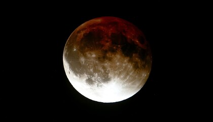 Fototapeta premium Blood Moon Eclipse Night Sky Celestial Event.