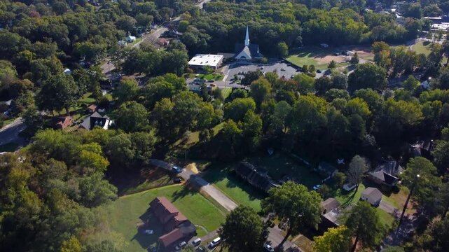 Ashland Virginia Downtown Aerial Cinematic Video. 