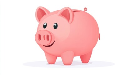 Obraz premium Adorable Pink Piggy Bank: A Symbol of Savings and Financial Security