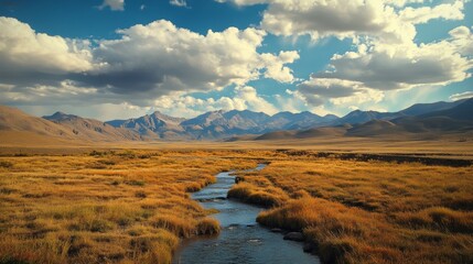 Vast Lush Desert Valley Mountains In The Backgrou Fbaf868e-b 1904