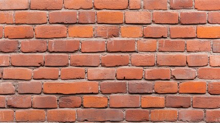 Obraz premium Close-up view of a textured red brick wall