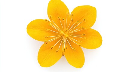 Obraz premium Vibrant Yellow Flower Close-up: A Stunning Floral Macro Photograph