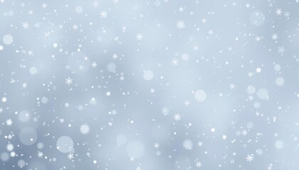 Fototapeta premium Delicate snowflakes drift down against a smooth, silvery gray backdrop, creating a frosty winter scene, crystal, calm