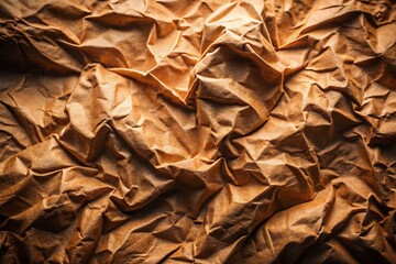 Brown Paper Texture Background: Crumpled Waves for Creative Design Projects