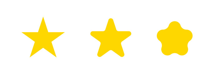 Fototapeta premium Star icons vector set. Modern simple stars collection.