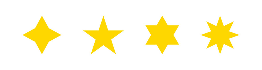 Star icons vector set. Modern simple stars collection.
