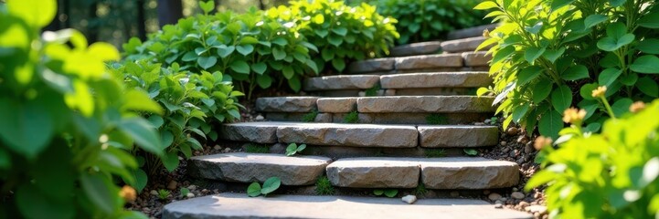 Serene stone spiral staircase ascending outdoors,  curve,  element,  design element