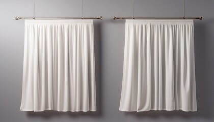 curtains on white background