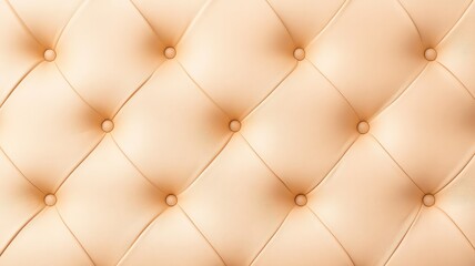 Luxury Light Brown Leather Sofa Texture with Quilted Diamond Stitching – Elegant Upholstery Background