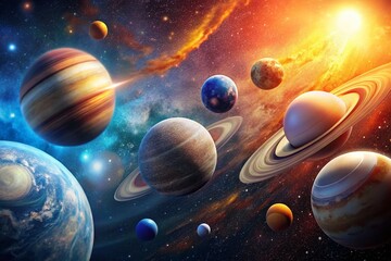 Celestial Bokeh: Planets of Our Solar System in 3D