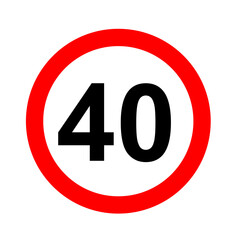 Road speed limit 40
