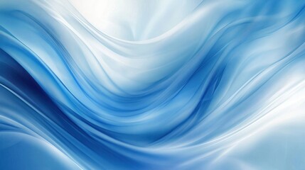 Abstract blue and white flowing waves background image. Perfect for website headers or creative project designs.