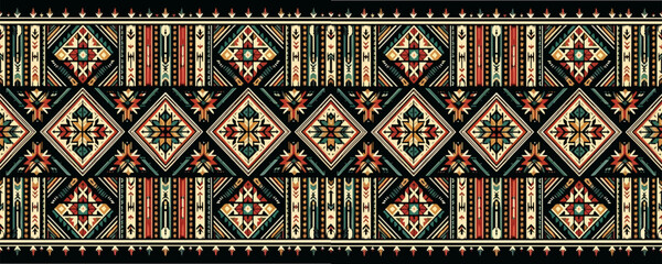 Tribal abstract seamless pattern