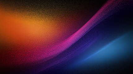 Abstract rainbow noise texture background, grainy vibrant dark gradient shape on black banner poster cover header backdrop design, power point background